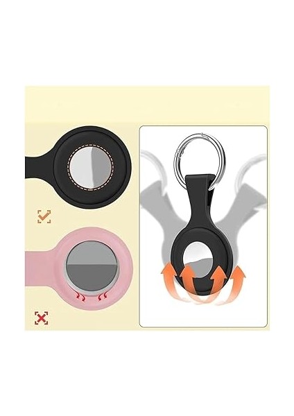 ile Uyumlu 4’lü Silikon Kılıf Seti Anahtarlık Arkası Kapalı Düşmez Yıkanabilir Esnek (Siyah) fiyatları