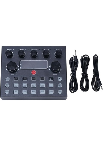 Ses Kartı Audio Mixer, Pc Oyunları Için Dj Mixer Efektleri ile 16 Ses Efektleri Podcast Ses Arayüzü, Canlı Akış