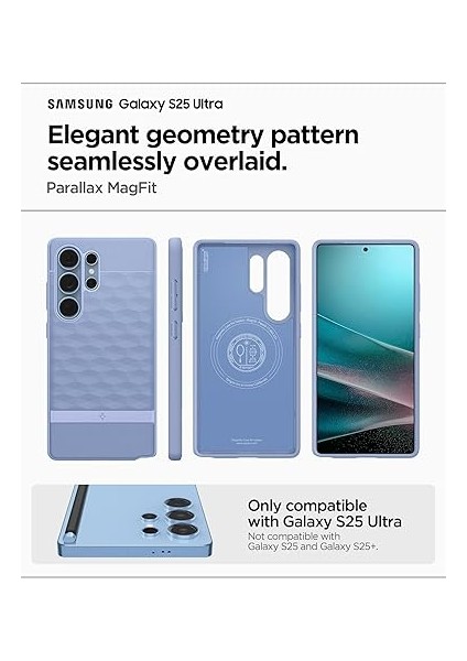 Caseology Galaxy S25 Ultra Magsafe Kılıf Parallax Mag Hava Kanalı Teknolojisi™ Askeri Sınıf Koruma Purple-Ish 3 Boyutlu Tasarım Kapak - ACS09052 fiyatları