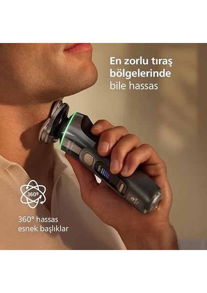 I9000 Ultra Prestige Islak ve Kuru Tıraş Makinesi, Skinıq Pro, 360° Hassas Başlıklar, Şarj Standı, Temizleme Ünitesi ve Seyahat Çantası Hediyeli, XP9402/31 indirimleri