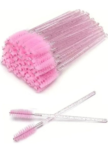 Professional Cosmetics Kirpik Tarama Fırçası - Kirpik Bakımı Için Ideal SEÇIM!-50LI Tek Kullanımlık Pembe