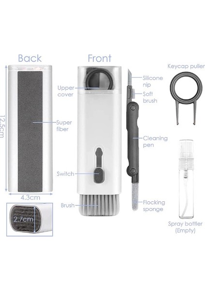 Çok Fonksiyonlu 7 Parça Airpods Klavye Ekran Kulaklık Temizleme Kiti (2818) indirimleri