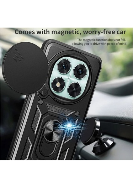 Poco X7 Uyumlu Tank Kılıf Yüzüklü Standlı Extra Darbe Koruma Zırhlı Outdoor Kapak - Lacivert fırsatları