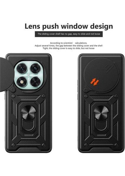 Redmi Note 14 Pro Uyumlu Tank Kılıf Yüzüklü Standlı Extra Darbe Koruma Zırhlı Outdoor Kapak - Lacivert fiyatları