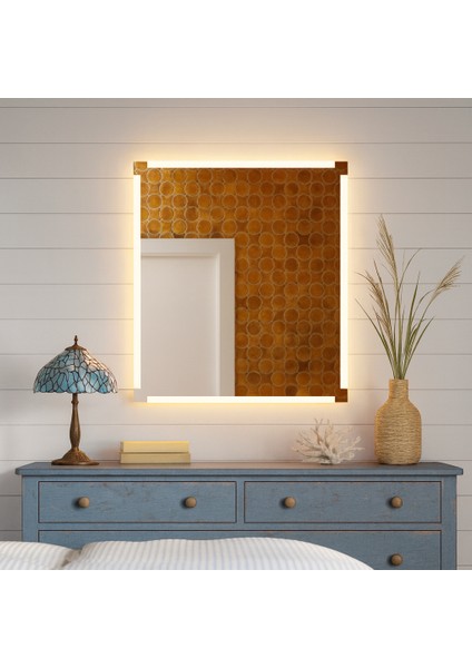 LED Işıklı Dikdörtgen Ayna – Modern Dekoratif Duvar Aynası fırsatları
