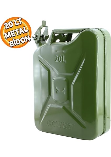 Metal Benzin Bidonu 20 Litre Akaryakıt Mazot Taşıma Doldurma Depolama Bidonu Dayanıklı Bidon indirimleri