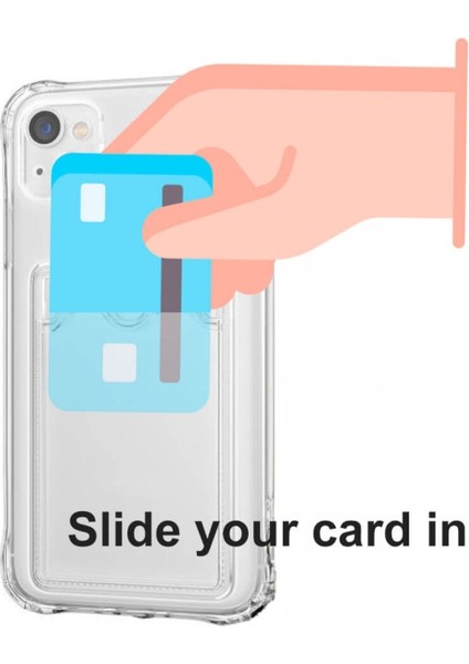 Apple iPhone 17 Uyumlu Kartlıklı Kılıf Darbe Emici Köşe Korumalı Cüzdanlı Esnek Silikon Kapak - Füme fiyatları