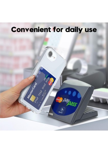 Apple iPhone 16E Uyumlu Kartlıklı Kılıf Darbe Emici Köşe Korumalı Cüzdanlı Esnek Silikon Kapak - Füme fırsatları
