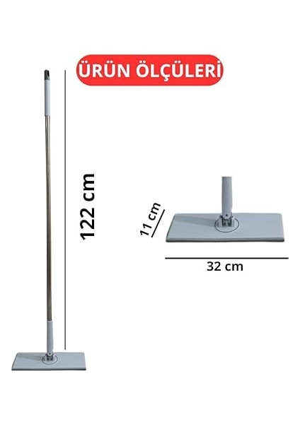 Mop - Tüm Bezleri Kendi Alabilen Otomatik Mop, 360° Dönebilen, Kullan At Bezler Için Pratik Mop indirimleri