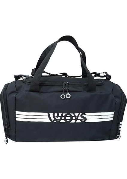 Omuz Askılı Siyah Renk Sporcu Çantası - Ayakkabı ve Termos Bölmeli fiyatları