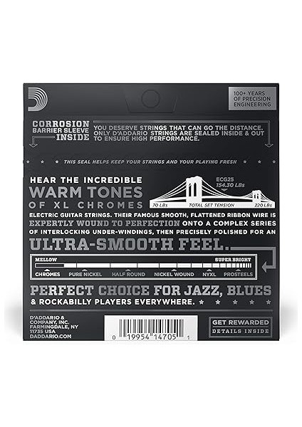 ECG25 Elektro Gitar Tel Seti, Chromes, Light Gauge (12-5 fiyatları