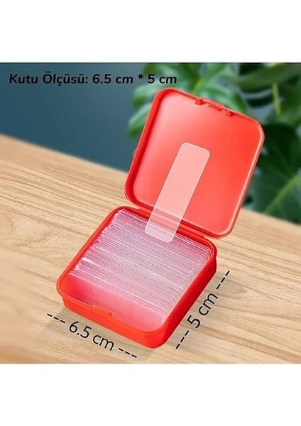 Çift Taraflı Şeffaf Bant Şeffaf Bant 60 Parça Kutulu Montaj Bandı Tekrar Kullanılabilir Çift Taraflı Bant (1,5 x 4,5cm) modelleri