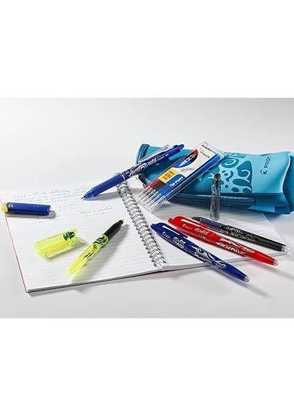 Frixion Clicker - Geri Çekilebilir Silinebilir Jel Mürekkep Kalemleri - Mavi Mürekkep - Orta 0,7 mm Uç - Blister 2'li Paket + 6 Bonus Yedek indirimleri