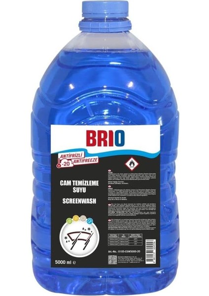 Cam Temizleme Suyu, -20 Derece, 5000 ml
