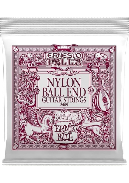 Ball Ernesto Palla Klasik Gitar Telleri Siyah &amp; Altın Ball Uçlu Naylon