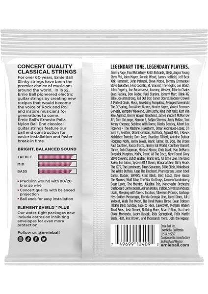 Ball Ernesto Palla Klasik Gitar Telleri Siyah &amp; Altın Ball Uçlu Naylon fiyatları