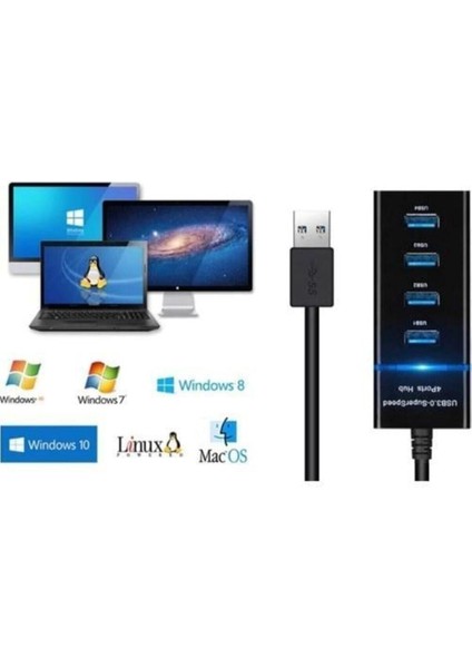 USB Çoklayıcı 4in1 USB 3.0 4 Port Çoğaltıcı Hub 5gpbs Hızlı Aktarım 30CM Kablo Pc Bilgisayar Switch Splitter fırsatları