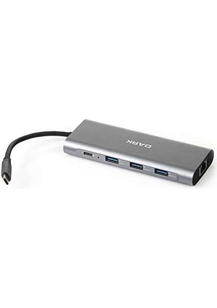 USB 3,1 Type C 9 In 1 Ethernet/hdmı/tf Sd Kart Okuyucu/usb 3,0 / Kulaklık Çoklayıcı Dönüştürücü Çevirici Hub (DK-AC-U31X36)