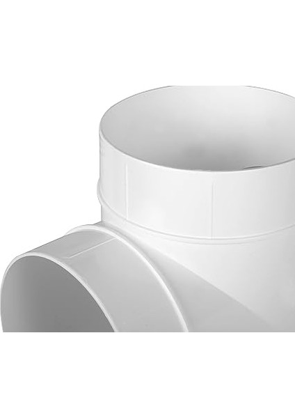 Havalandırma Sistemi Için T Parçası 100 mm Üç Yönlü Boru Bağlantısı, Yuvarlak, 100 Mm/10 Cm, Beyaz, KO100-26 indirimleri