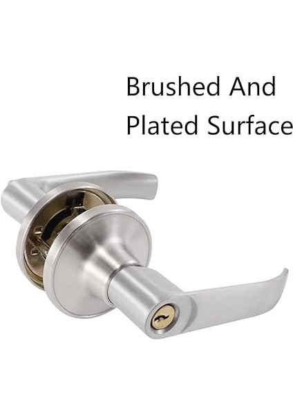 Kapı Kolu Kilidi, Paslanmaz Çelik Uzun Saplı Kapı Kolu Kilidi, Ev, Ofis, Yatak Odası Banyo Için 3 Anahtarlı (Gümüş) modelleri