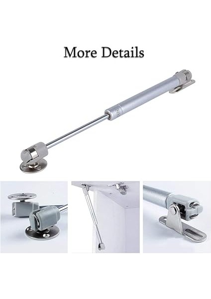 Gazlı Asansör Direği, Mutfak Dolabı, Gardırop Dolabı, Pnömatik Destek, Gazlı Yaylı Amortisör Menteşesi, 100N Kapaklı Bağlantı Elemanları Için, Yumuşak Kapanma Konağı, 4'lü Paket fırsatları