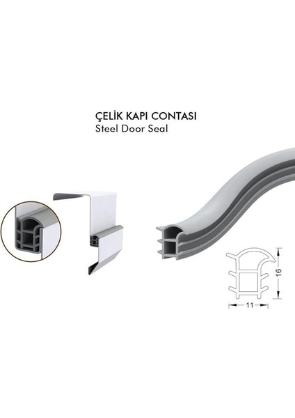 Çelik Kapı Kasa Fitili Contası Çelik Kapı Contası 6 Metre Beyaz modelleri