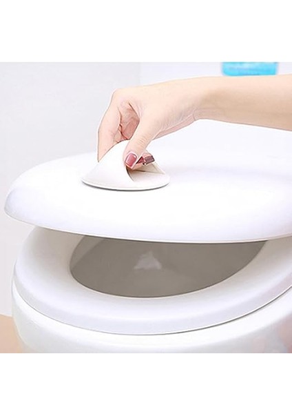 6 Adet Çok Amaçlı Kendinden Yapışkanlı Sürgülü Kapı Açma Kolları Dolap Çekmece Gardırop Kabin Plastik Kulp, Tuvalet Kapağı Açma Kolu, Mavi indirimleri