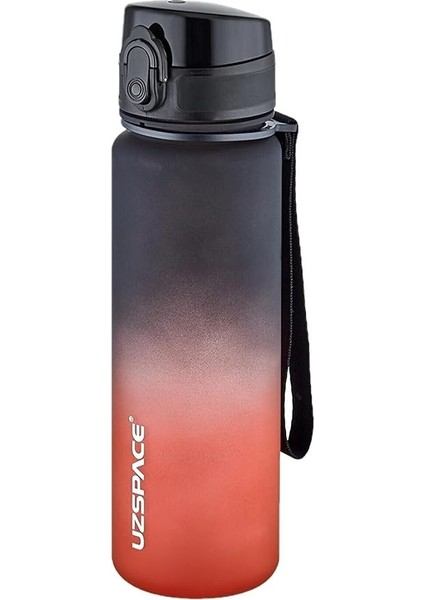 500ML Soft Touch Çift Renk Motivasyon Tritan Su Matarası (Siyah-Kırmızı)