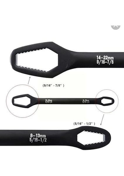 Evrensel Tork Anahtarı Çok Amaçlı Çift Başlıklı Torx Anahtar 8-13MM/14-22MM modelleri
