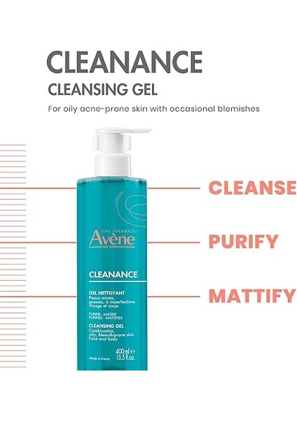 Cleansing Gel Yağlı ve Akneye Eğilimli Ciltler Için Matlaştırıcı Temizleme Jeli 400 ml fiyatları
