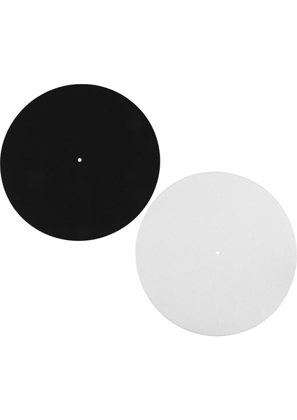 Plak Çalar Matı - Vinil Pikap Için 2 Adet Keçe Kaydırmaz Mat - Ped ve Statik Dirençli Basit