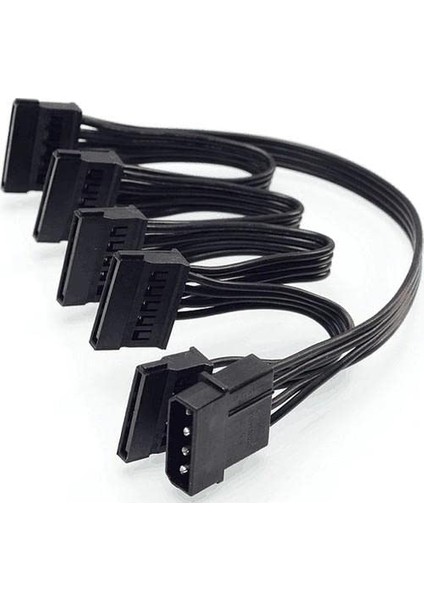 Plus PX-4355 Molex To Sata Kablo, Psu Sata Çoklayıcı, 5 Port Sata Power Çoklayıcı, 60CM Uzunluk
