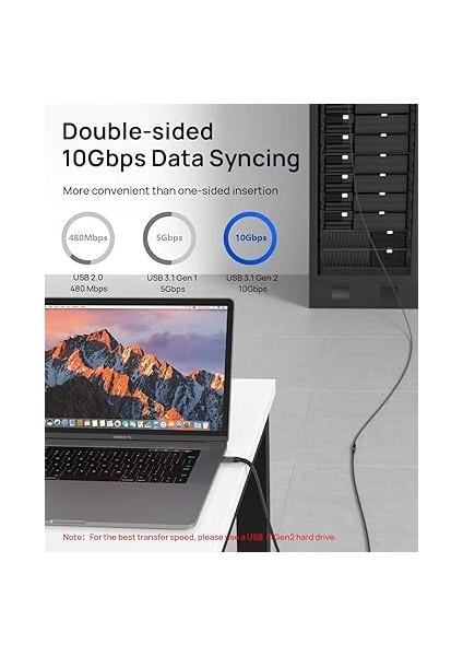 USB C Uzatma Kablosu 2m, USB Type C 3.2 Uzatma, 10GBPS, 100W ve 4K@60Hz Video Aktarımı Destekler, iPhone 15 Pro, MacBook Pro/air, iPad Pro, Xps 15/13, Samsung S22/S21 ile Uyumludur fiyatları