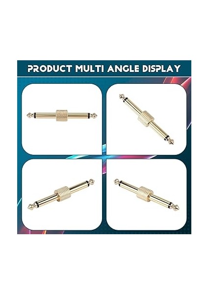 5 Adet 1/4 Inç 6.35MM Gitar Efektleri Pedalı Konektörü Çoğaltıcı Jack Arabirim Kablosu Adaptörü Elektrikli Pedal Kurulu Aksesuarları fırsatları