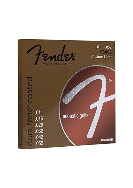 880CL Coated 80/20 Bronze Takım Tel Akustik Gitar Teli 011-052 fiyatları