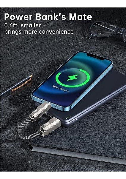 4'ü 1 Arada USB C Kablosu [45W Hızlı Şarj ve Veri Senkronizasyonu] Düz Örgülü USB C - USB C Şarj Kablosu L/tip C/usb A Çoklu Bağlantı Noktaları iPhone iPad MacBook Samsung Için - 1ft (Shezı fiyatları