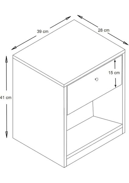 KMD110-CEVIZ Tek Çekmeceli Komodin modelleri