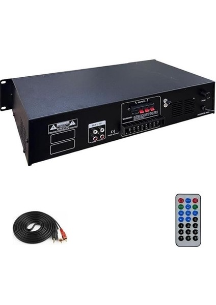 Merz HB-4400 Mixer Amfi 4 Bölgeli 4 Çıkışlı Anfi Zonlu 4X100W Bluetooth USB modelleri