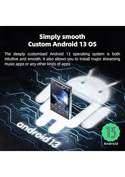 /fiio JM21 Android 13 Yüksek Çözünürlüklü Müzik Çalar Mp3 Snapdragon 680, Bluetooth Wifi USB Dac 12.5h Çalma Süresi (Siyah) indirimleri