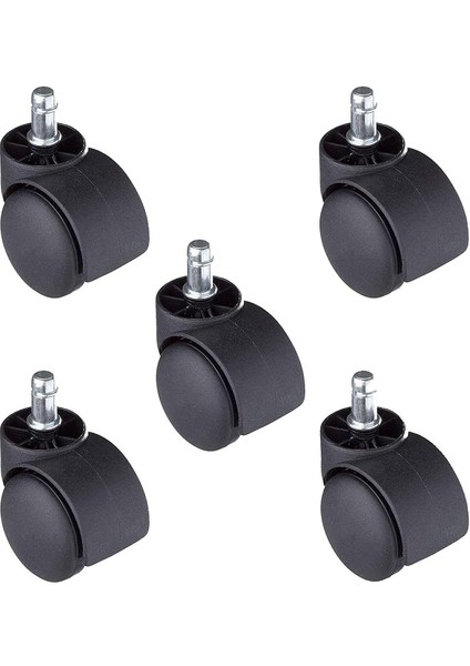 5 Adet Pimli Geçmeli Ofis Koltuk Sandalye Tekeri 50 mm