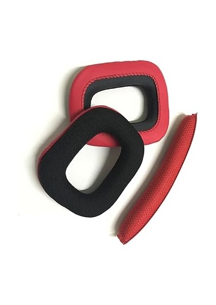 Uyumlu G930 G430 F450 G432 G431 G332 G231 G230 ile Uyumlu Kulaklık Pedi Seti Kulaklık Süngeri ve Kafa Bandı Kulaklık Süngeri Yastığı (Siyah - Kırmızı Kumaş Sünger + Kırmızı Kafa Bandı) modelleri