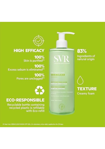 Sebiaclear Gel Moussant, 400 ml fırsatları