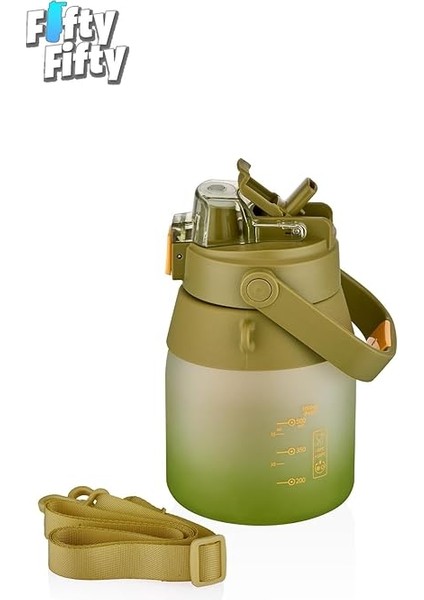 1000ML Askılı Tek Kapak Çift Kullanım Pipetli/pipetsiz Kullanım Softtouch Su Matarası modelleri