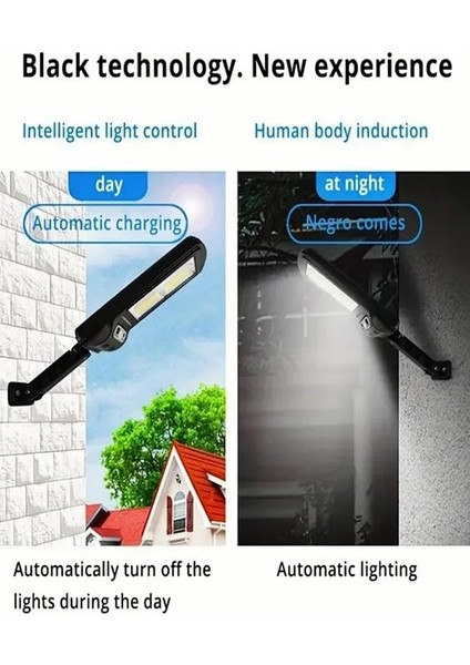Sensörlü Solar Güneş Enerjili 6 Cob Led'li Bahçe Aydınlatma, 3 Modlu Uzaktan Kumandalı, Sokak Lambası, Peyzaj Aydınlatması, Su Geçirmez, Büyük Boy Solar Lamba fiyatları