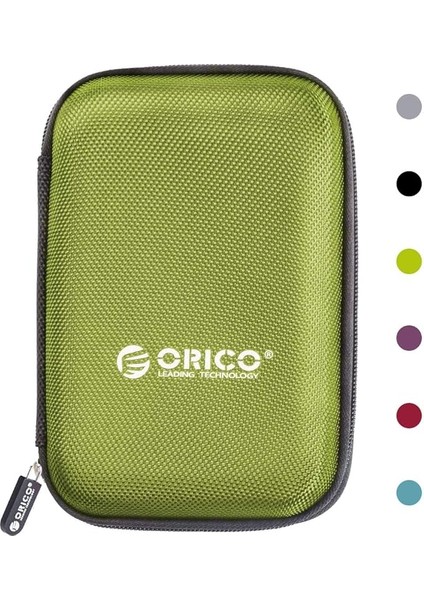2.5 Inç Taşınabilir Su Geçirmez SSD HDD Sabit Disk Koruma Çantası, Phd-25 (Yeşil)