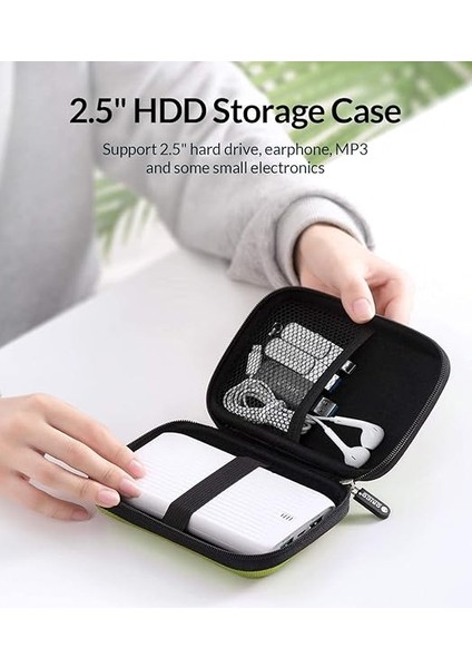 2.5 Inç Taşınabilir Su Geçirmez SSD HDD Sabit Disk Koruma Çantası, Phd-25 (Yeşil) fiyatları