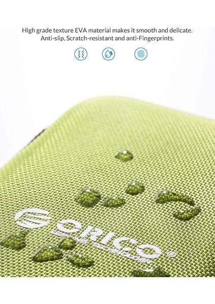 2.5 Inç Taşınabilir Su Geçirmez SSD HDD Sabit Disk Koruma Çantası, Phd-25 (Yeşil) fırsatları