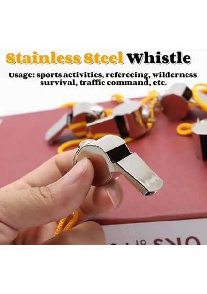 6 Adet Metal Düdük Yüksek Sesli Ipli Deprem Düdüğü Spor Müsabaka Yarış Etkinlik Kamp Acil Durum modelleri