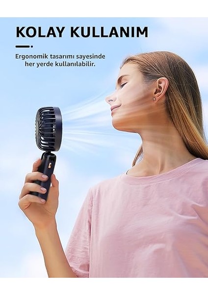Elle Tutulabilir Dijital Göstergeli Vantilatör Fan – 5 Hız Ayarı, Şarj Edilebilir, Kompakt ve Hafif Tasarım, Düşük Gürültü Seviyesi, Taşınabilir El Fanı Asorti Renk indirimleri