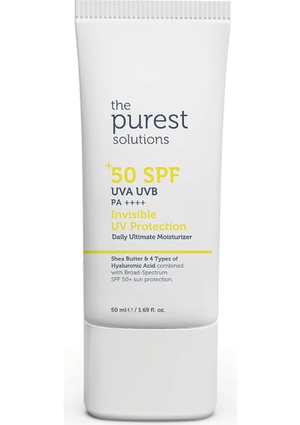 Purest Solutions, Yüksek Koruma ve Nemlendirici Etkili Güneş Koruyucu Krem Spf 50, 50 ml